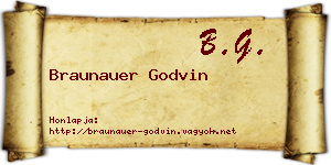 Braunauer Godvin névjegykártya